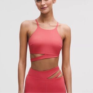36. Lululemon Athletica Coral Strappy Sports Bra